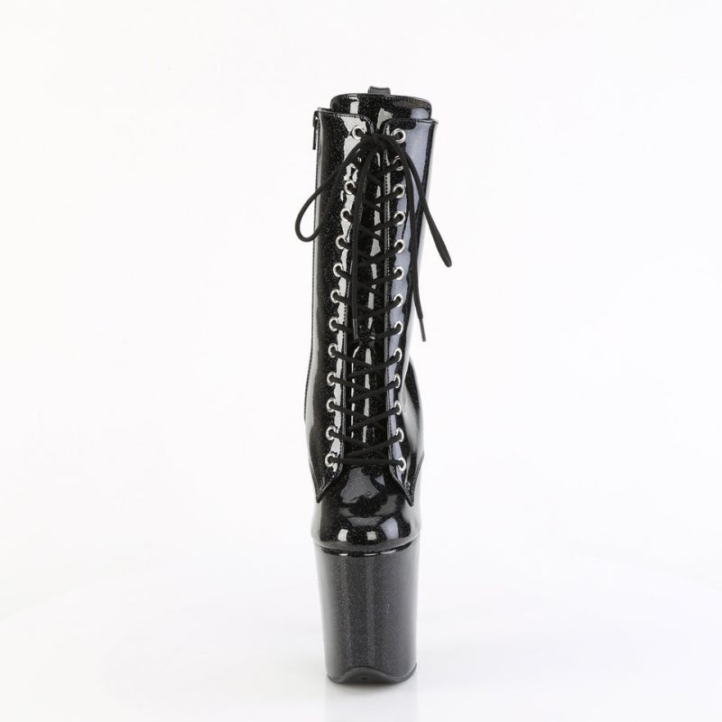 Black Pleaser Flamingo-1040GP Women's Heels Boots | AU AXKQNWS