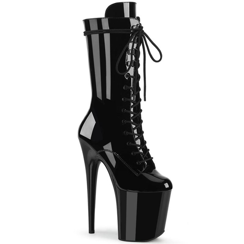 Black Pleaser Flamingo-1050 Women\'s Heels Boots | AUSTRALIA WVHLR