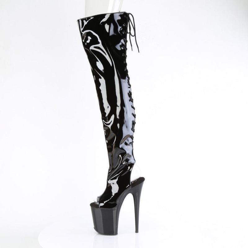 Black Pleaser Flamingo-3017 Women's Thigh High Boots | AUSTRALIA CGJEL