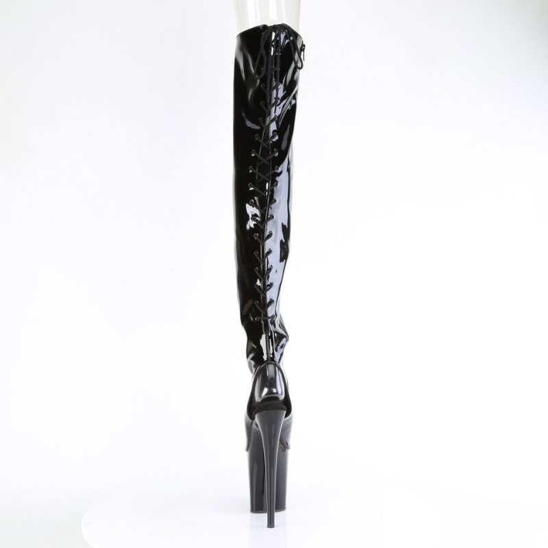 Black Pleaser Flamingo-3017 Women's Thigh High Boots | AUSTRALIA CGJEL