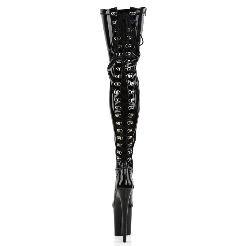 Black Pleaser Flamingo-3063 Women's Thigh High Boots | AU JNCBZYM