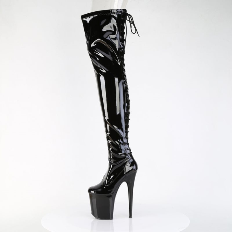 Black Pleaser Flamingo-3850 Women's Thigh High Boots | AU YBFHXGA