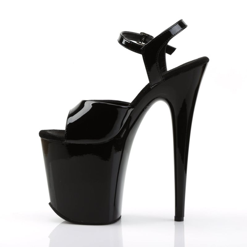 Black Pleaser Flamingo-809 Women's Platform Heels Sandals | AUSTRALIA MYSOH