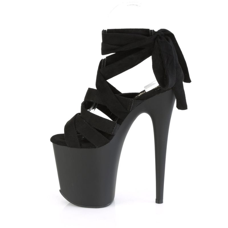 Black Pleaser Flamingo-876 Suede Women's Platform Heels Sandals | AUSTRALIA VDTQC