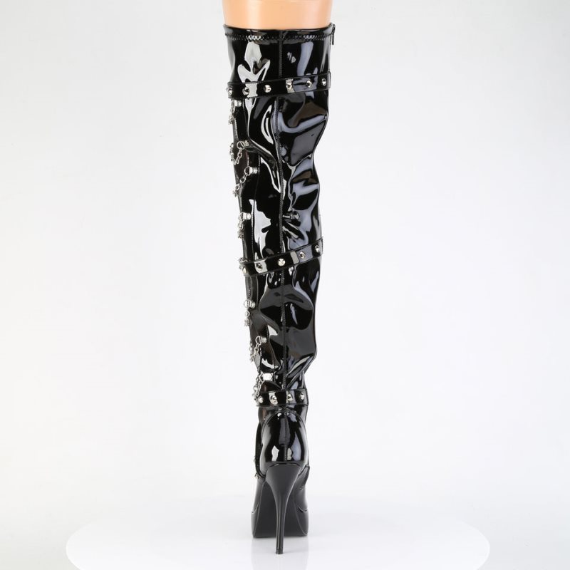 Black Pleaser Indulge-3026 Women's Thigh High Boots | AUSTRALIA IARMO