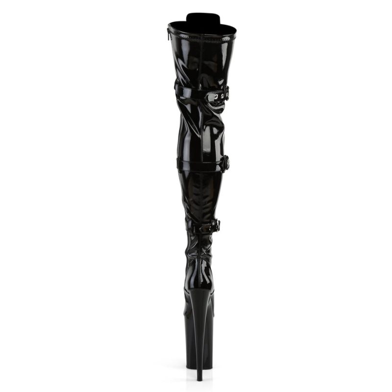 Black Pleaser Infinity-3028 Women's Thigh High Boots | AUSTRALIA KHIWA