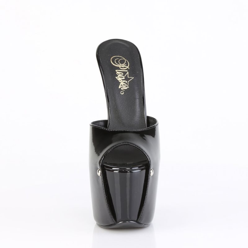 Black Pleaser Jubilant-01 Women's Platform Slides | AU GYADPRL