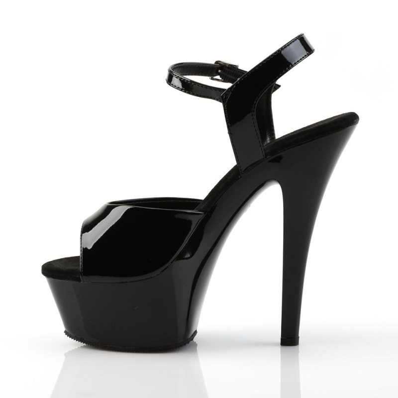 Black Pleaser Kiss-209 Women's Platform Heels Sandals | AUSTRALIA UICDY