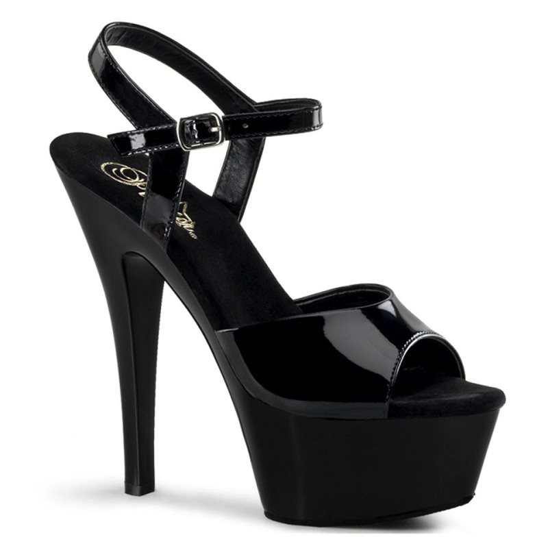 Black Pleaser Kiss-209 Women\'s Platform Heels Sandals | AUSTRALIA UICDY