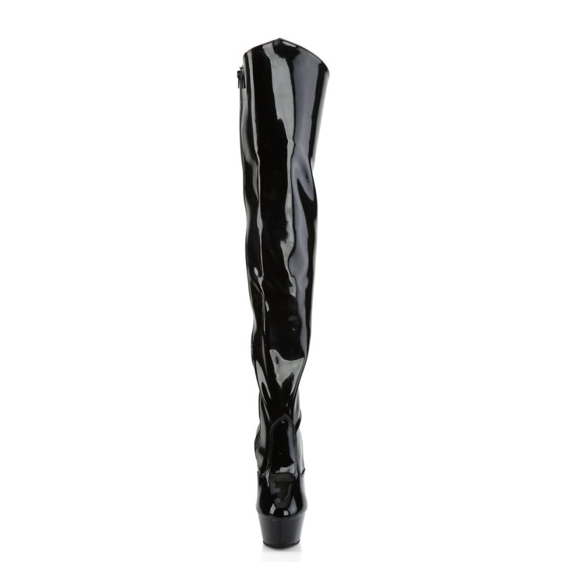 Black Pleaser Kiss-3010 Women's Thigh High Boots | AUSTRALIA GTXVH