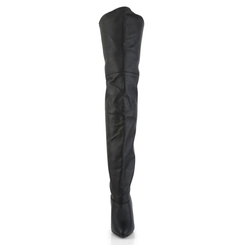 Black Pleaser Legend-8868 Leather Women's Thigh High Boots | AUSTRALIA ZRYHD