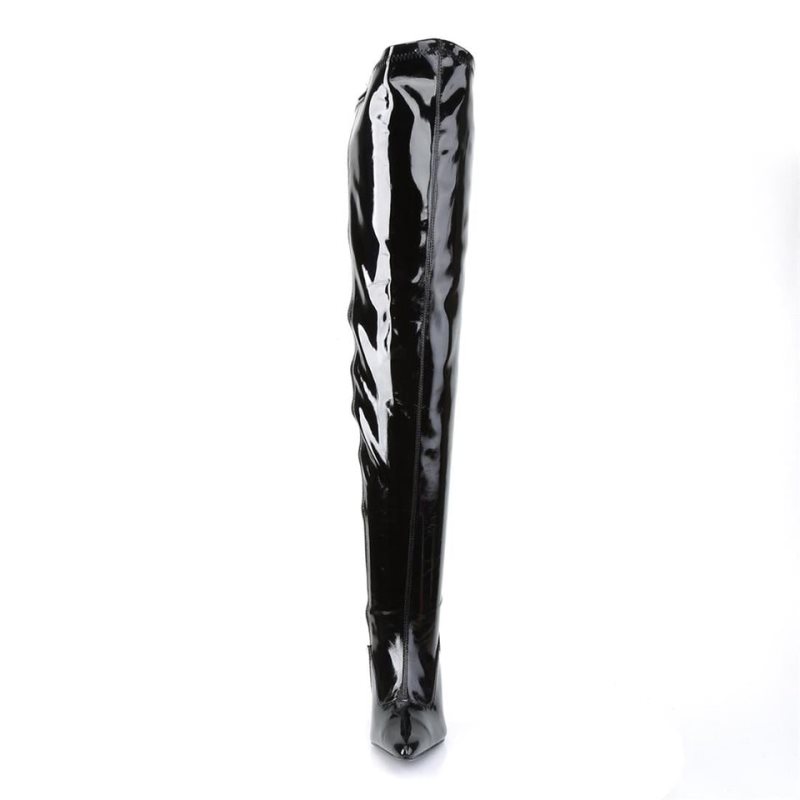 Black Pleaser Lust-3000X Women's Thigh High Boots | AU QMIGDUO