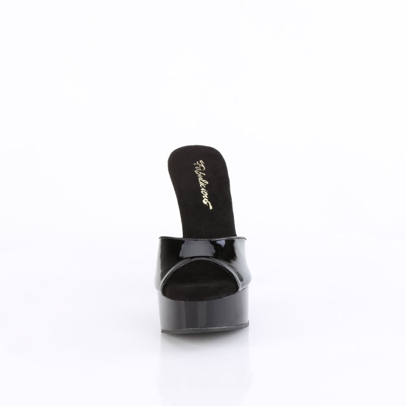 Black Pleaser Martini-501 Women's Platform Slides | AU NMEWVZI