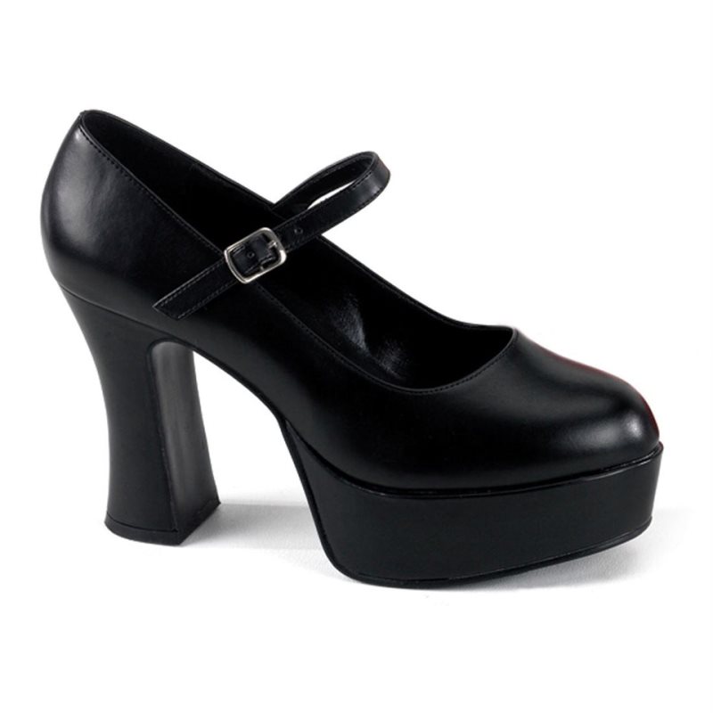 Black Pleaser Maryjane-50 Vegan Leather Women\'s Pumps | AU UVWGBRO