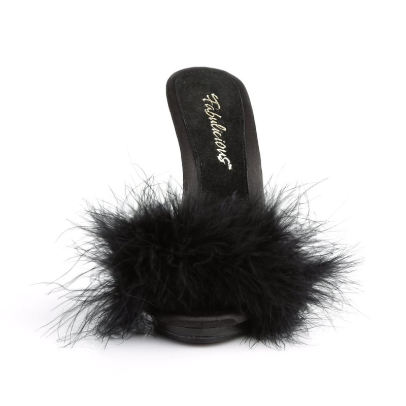 Black Pleaser Poise-501F Women's Platform Slides | AUSTRALIA XKIEO