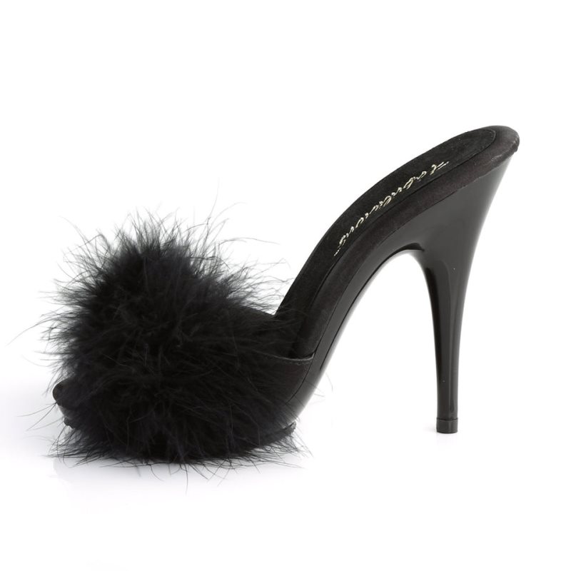 Black Pleaser Poise-501F Women's Platform Slides | AUSTRALIA XKIEO