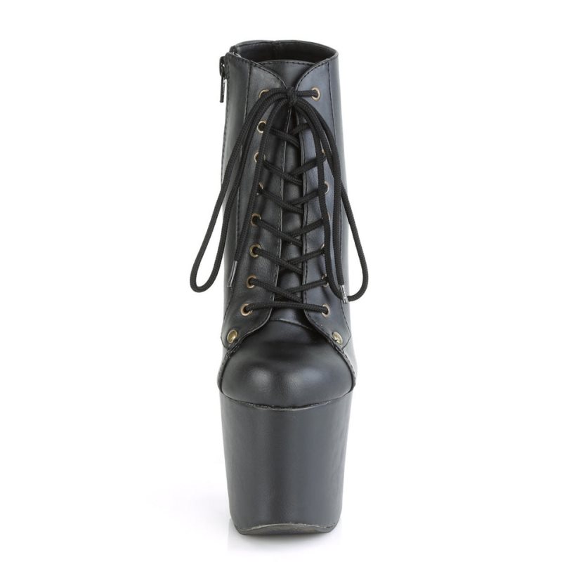 Black Pleaser Radiant-1005 Vegan Leather Women's Heels Boots | AUSTRALIA AWRIF