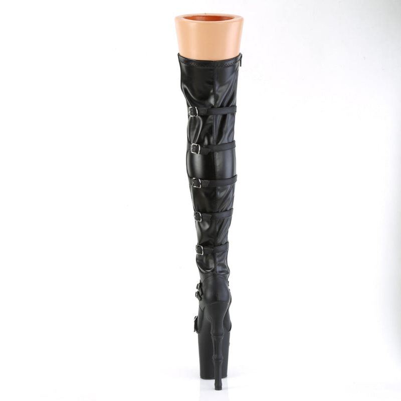 Black Pleaser Rapture-3045 Vegan Leather Women's Thigh High Boots | AU KINUMCZ