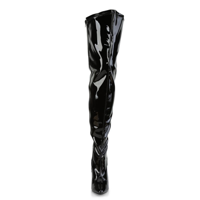 Black Pleaser Seduce-3000WC Women's Thigh High Boots | AU SMBKOAN