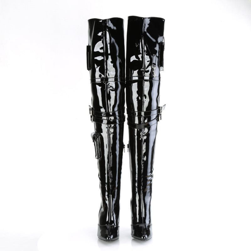 Black Pleaser Seduce-3019 Women's Thigh High Boots | AUSTRALIA JLMZR