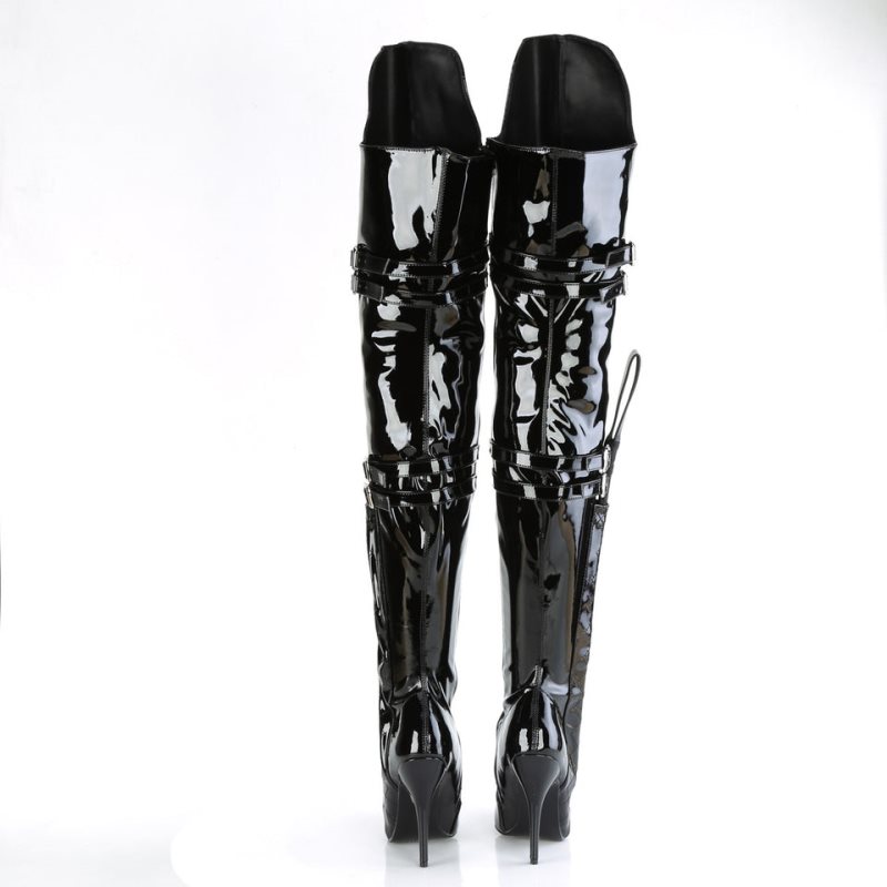 Black Pleaser Seduce-3080 Women's Thigh High Boots | AU IEPGAUS