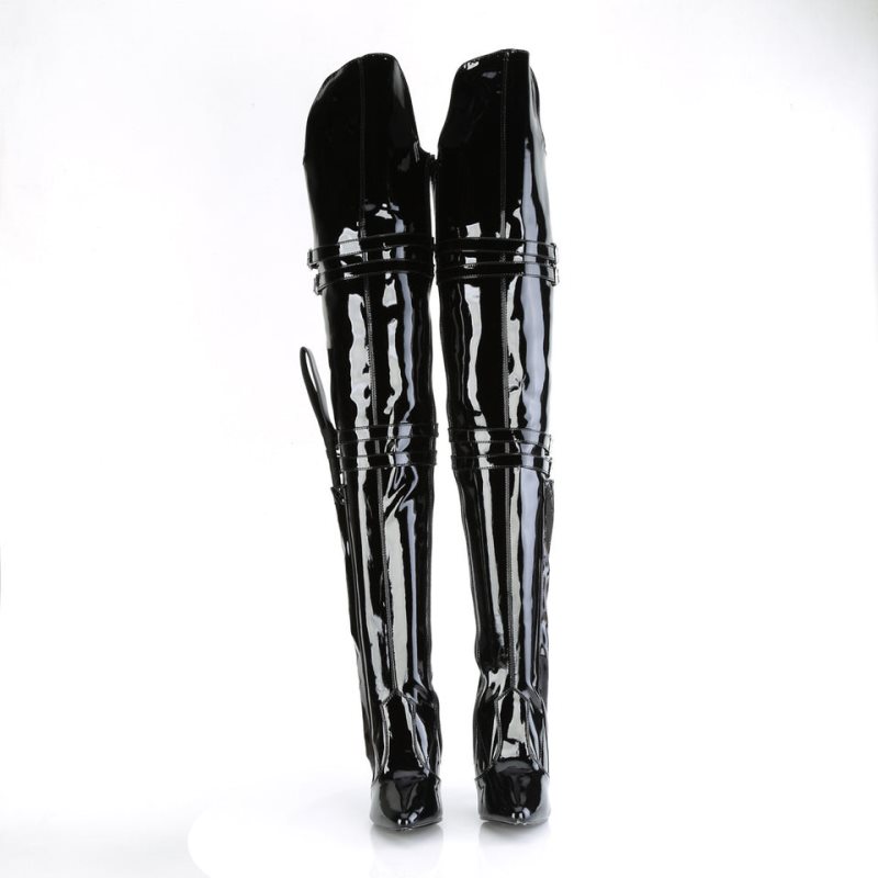 Black Pleaser Seduce-3080 Women's Thigh High Boots | AU IEPGAUS