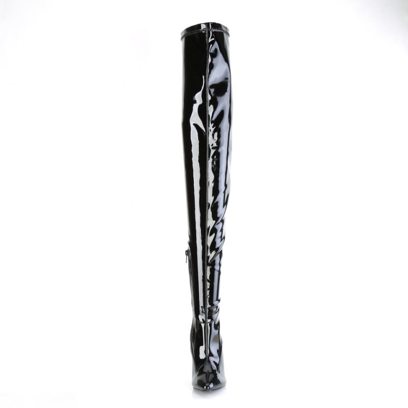 Black Pleaser Seduce-4000SLT Women's Thigh High Boots | AUSTRALIA OXSDL