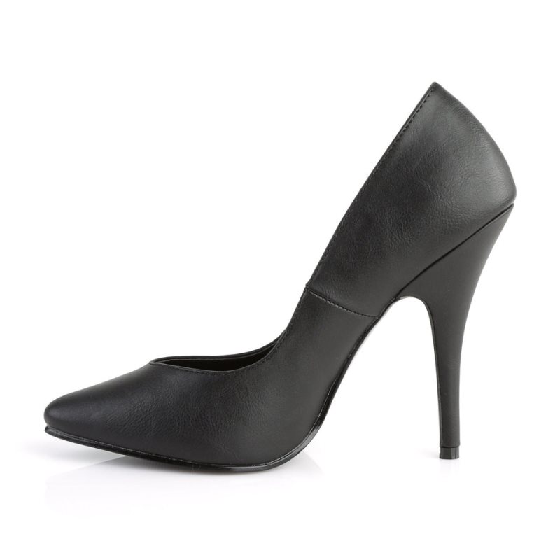 Black Pleaser Seduce-420V Vegan Leather Women's Pumps | AUSTRALIA WBRXN