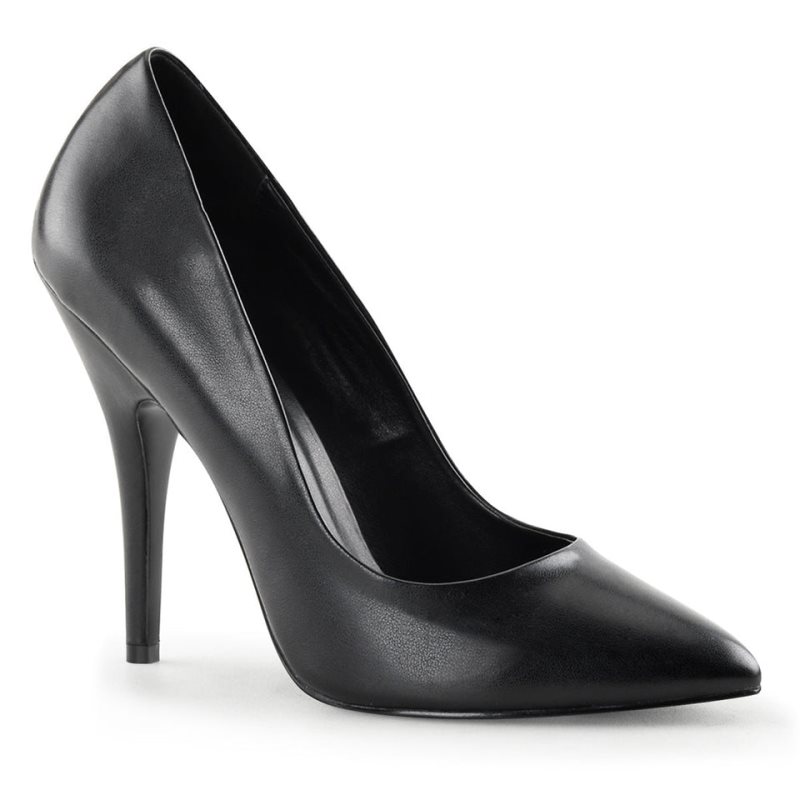 Black Pleaser Seduce-420 Vegan Leather Women\'s Pumps | AU AOBCDZW