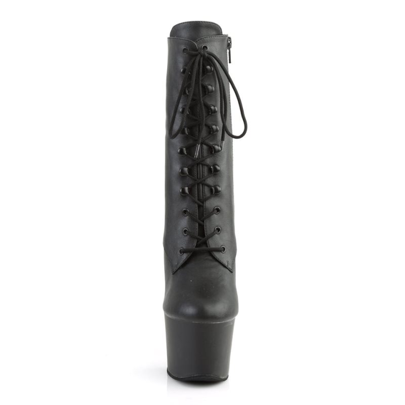 Black Pleaser Sky-1020 Vegan Leather Women's Heels Boots | AU RHXETFP