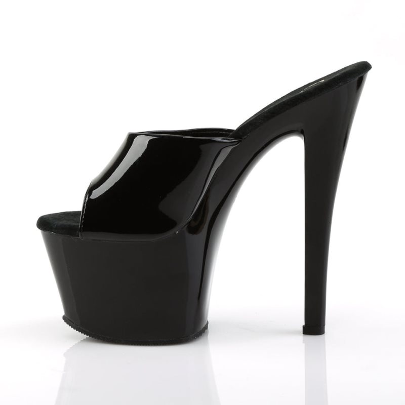 Black Pleaser Sky-301 Women's Platform Slides | AUSTRALIA SJQKL