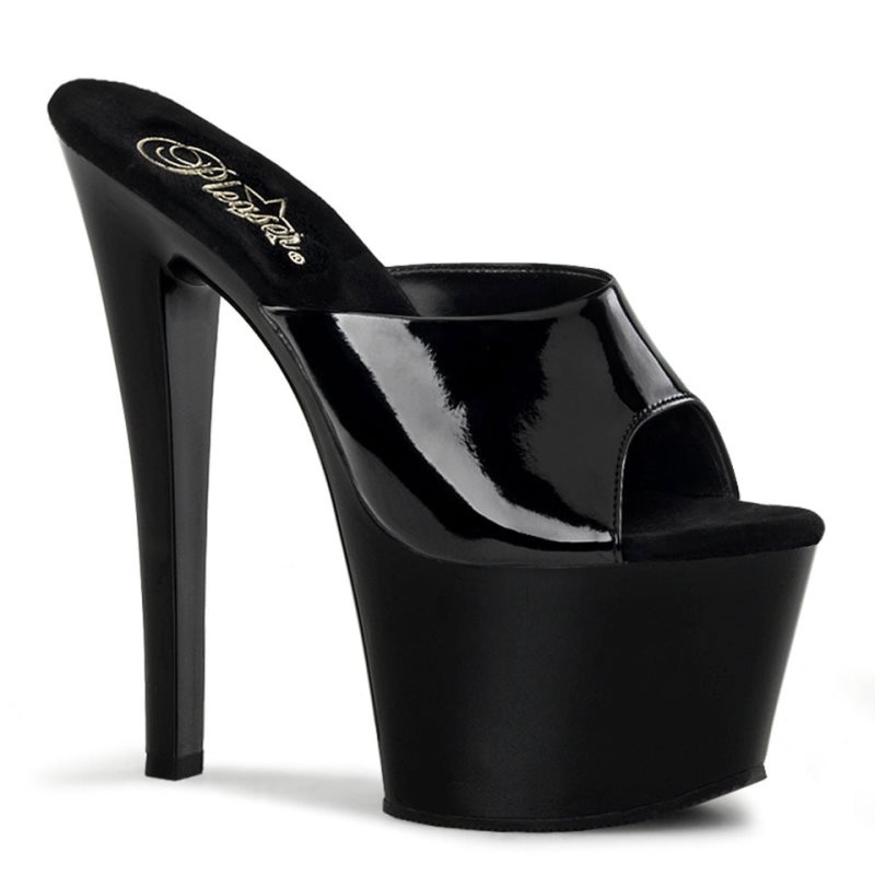 Black Pleaser Sky-301 Women\'s Platform Slides | AUSTRALIA SJQKL