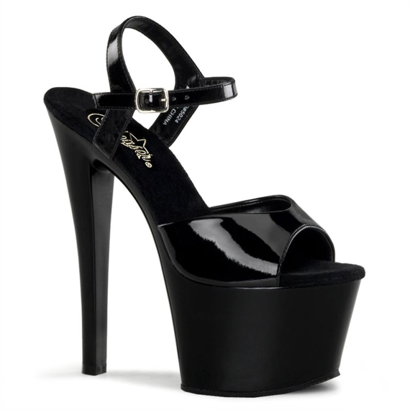 Black Pleaser Sky-309 Women\'s Platform Heels Sandals | AUSTRALIA TDYBG