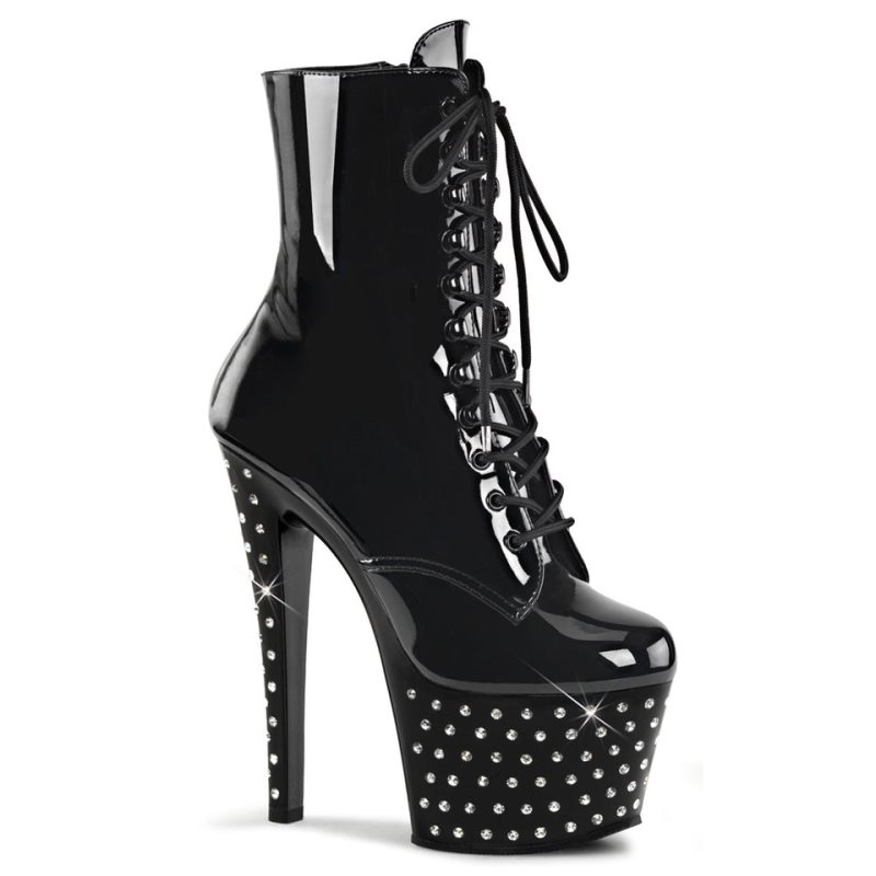 Black Pleaser Stardust-1020-7 Women\'s Heels Boots | AU KDYAVGW