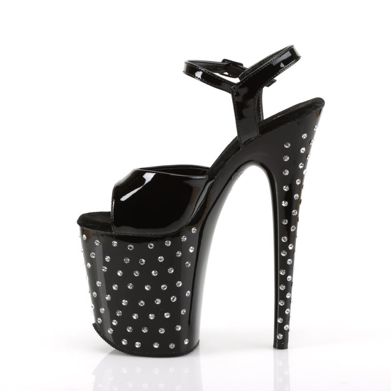 Black Pleaser Stardust-809 Women's Platform Heels Sandals | AUSTRALIA NSEFW