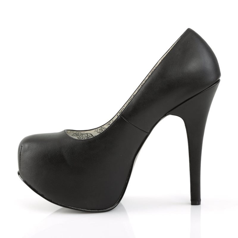 Black Pleaser Teeze-06W Vegan Leather Women's Pumps | AUSTRALIA GNAQL