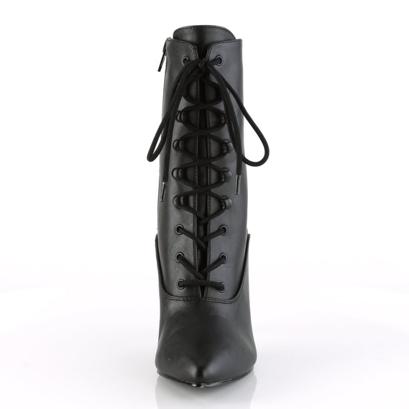 Black Pleaser Vanity-1020 Vegan Leather Women's Heels Boots | AU BZLPFKR