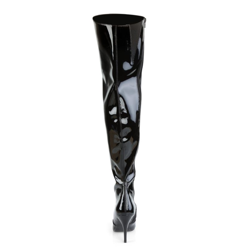 Black Pleaser Vanity-3010 Women's Thigh High Boots | AUSTRALIA YTZFI