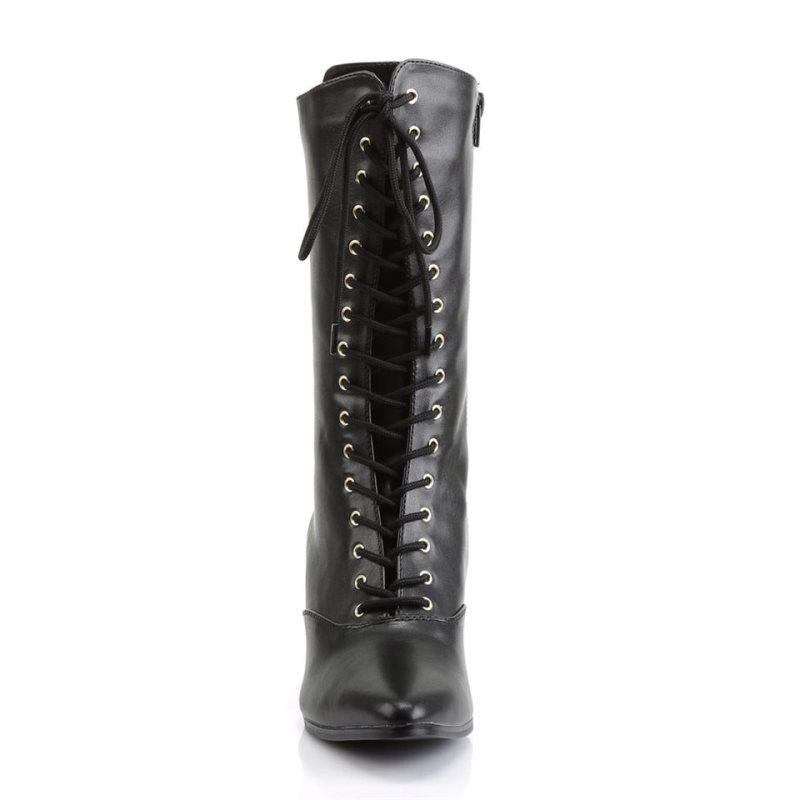 Black Pleaser Victorian-120 Women's Heels Boots | AU WRPKNDM