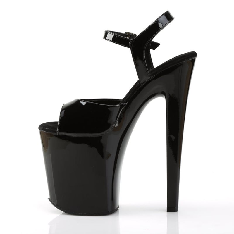 Black Pleaser Xtreme-809 Women's Platform Heels Sandals | AU HMNBSRI