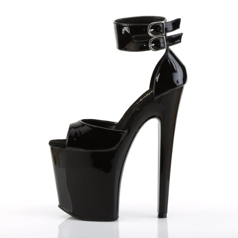 Black Pleaser Xtreme-875 Women's Platform Heels Sandals | AU JRXNAQS