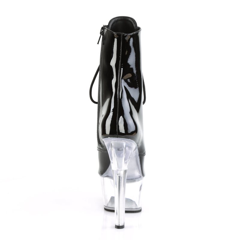 Black / Clear Pleaser Aspire-1021 Women's Heels Boots | AUSTRALIA SMYDR