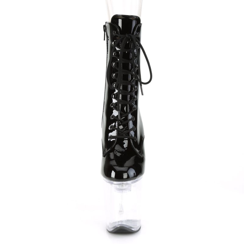 Black / Clear Pleaser Flashdance-1020-8 Women's Heels Boots | AU PRWJIYB