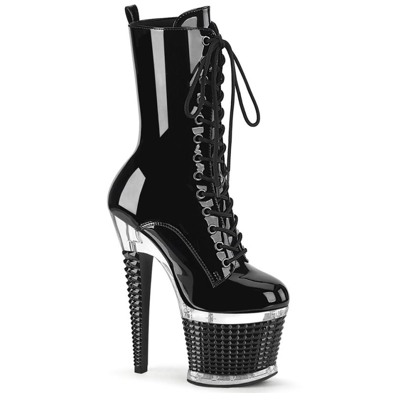 Black / Clear Pleaser Spectator-1040 Women\'s Heels Boots | AUSTRALIA ZPVMG