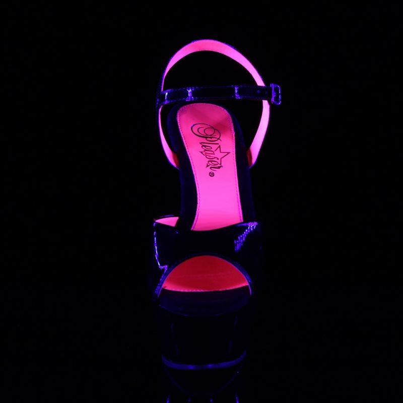 Black / Pink Pleaser Kiss-209TT Women's Platform Heels Sandals | AUSTRALIA AUGBX