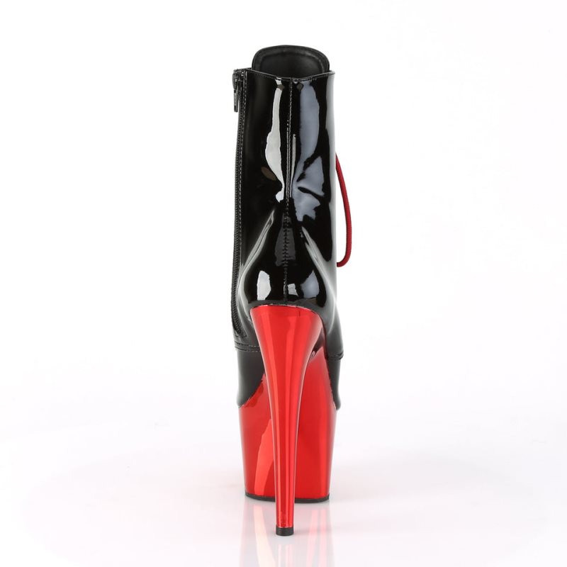 Black / Red Pleaser Adore-1020 Women's Heels Boots | AUSTRALIA LJBED