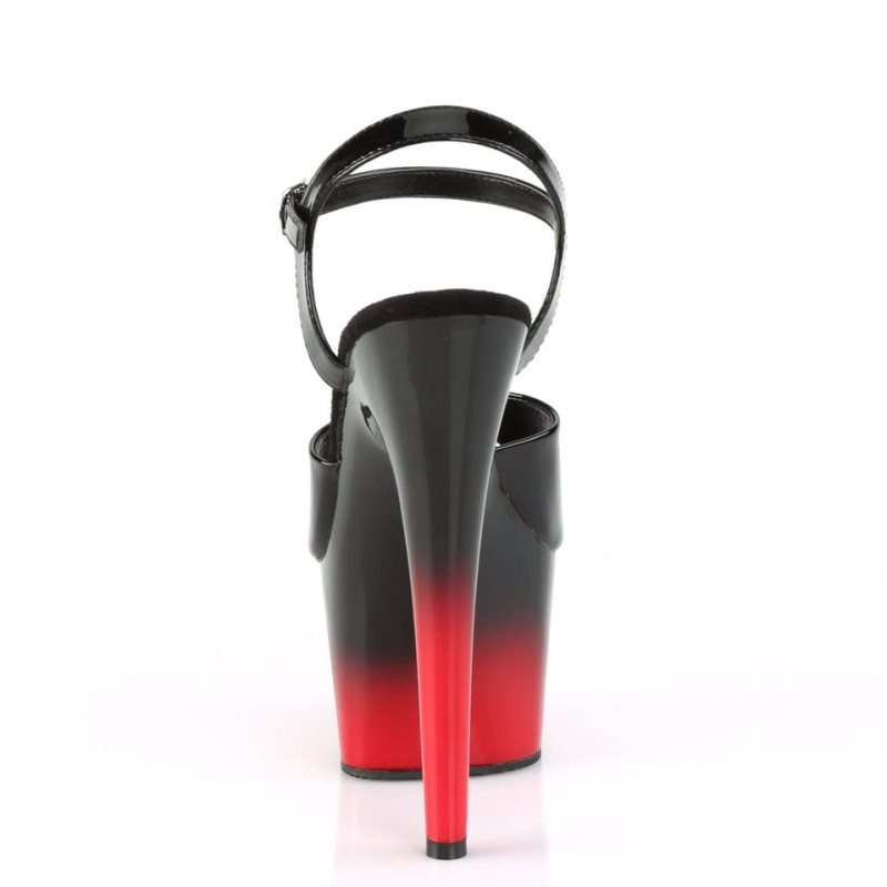 Black / Red Pleaser Adore-709BR-H Women's Platform Heels Sandals | AU NORTHGM