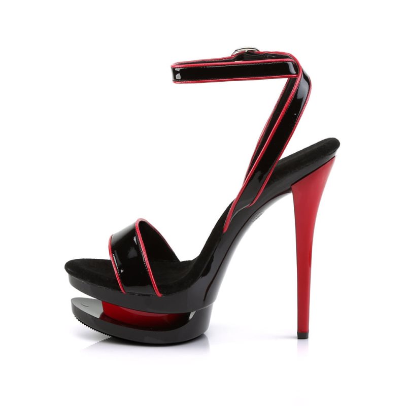 Black / Red Pleaser Blondie-631-2 Women's Platform Heels Sandals | AU DMAZUCI