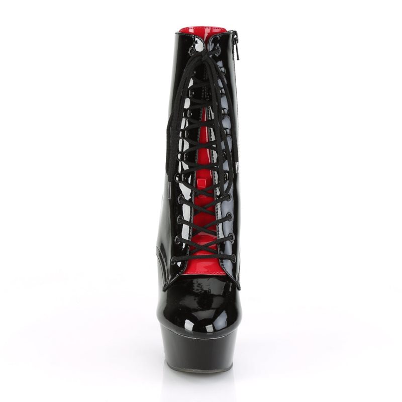 Black / Red Pleaser Delight-1020FH Women's Heels Boots | AU GLXEITM