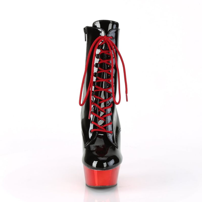 Black / Red Pleaser Delight-1020 Women's Heels Boots | AUSTRALIA FPNVY